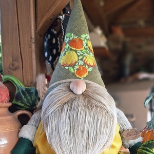 Enani manó ,őszi tökös manó, textil manó,  - otthon & életmód - dekoráció - manók - Meska.hu