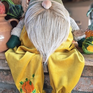 Enani manó ,őszi tökös manó, textil manó,  - otthon & életmód - dekoráció - manók - Meska.hu