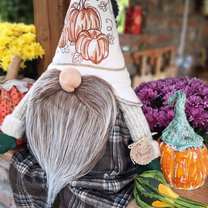 Enani manó ,őszi tökös manó, textil manó,  - otthon & életmód - dekoráció - manók - Meska.hu