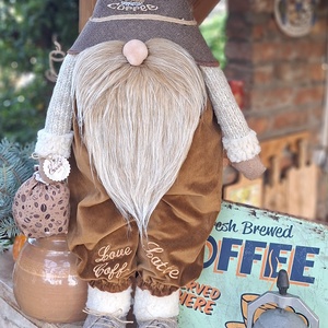 Enani manó ,óriás kávé manó, textil manó,  - otthon & életmód - dekoráció - manók - Meska.hu