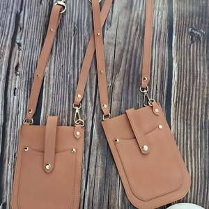 Bőr kistáska/telefontáska, Táska & Tok, Pénztárca & Más tok, Telefontok, Varrás, Bőrművesség, MESKA