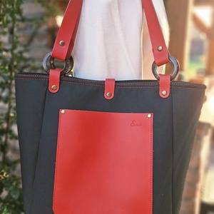 Táska.Enani shopper, és bőr szemüvegtok - táska & tok - kézitáska & válltáska - vállon átvethető táska - Meska.hu