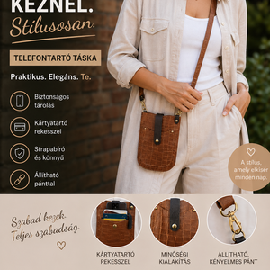 Bőr kistáska/telefontáska - táska & tok - pénztárca & más tok - telefontok - Meska.hu
