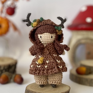 Rowan, a szarvas-lány, Játék & Sport, Baba & babaház, Baba, Hímzés, Horgolás, MESKA