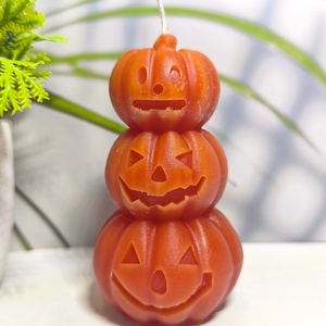 3 Halloween tök gyertya - otthon & életmód - gyertya, illat, aroma - gyertya - Meska.hu