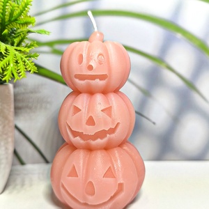 3 Halloween tök gyertya - otthon & életmód - gyertya, illat, aroma - gyertya - Meska.hu