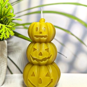 3 Halloween tök gyertya - otthon & életmód - gyertya, illat, aroma - gyertya - Meska.hu
