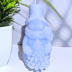 Hóember kalapban gyertya  Elegancia és ünnepi báj, Otthon & Életmód, Gyertya, illat, aroma, Gyertya, Gyertya-, mécseskészítés, MESKA