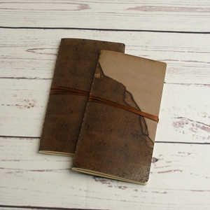 2 db-os füzetcsomag, régimódi, vintage füzetek sötét, virágos borítóval, keskeny, hosszúkás noteszek. Névre szólóan is, Otthon & Életmód, Papír, írószer, Jegyzetfüzet & Napló, Könyvkötés, Papírművészet, MESKA