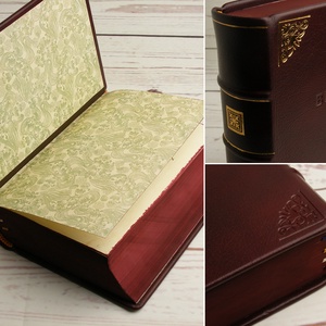 Biblia valódi bőr borítóval, felújított 1975-ös kiadás. Aranyozott és vaknyomással díszített bordó borjúbőr borító - otthon & életmód - vallás - Meska.hu