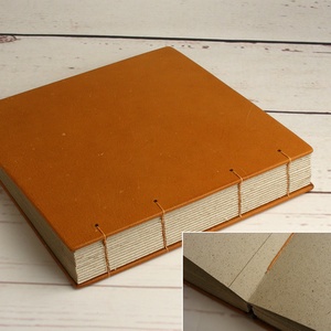 Valódi  bőr fotóalbum, csau színű fényképalbum, életfás album kopt fűzéssel. Ajándék scrapbook, emlékalbum felnőtteknek - otthon & életmód - papír, írószer - album & fotóalbum - Meska.hu