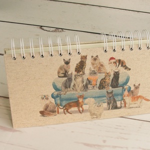 Cicás heti tervező, egyszerű spirálozott napló elöl-hátul cicákkal, egy oldal egy hét, két évre szóló macskás naptár - otthon & életmód - papír, írószer - naptár & tervező - Meska.hu