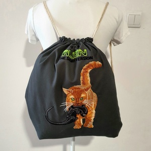 Alien gymbag, tornazsák , Táska & Tok, Hátizsák, Tornazsák, Gymbag, Hímzés, Varrás, MESKA