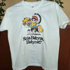 Szia Bátyus hímzett póló, Ruha & Divat, Női ruha, Póló, felső, Hímzés, MESKA