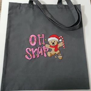 M�zi hímzett vászontáska , Táska & Tok, Bevásárlás & Shopper táska, Shopper, textiltáska, szatyor, Hímzés, Varrás, MESKA