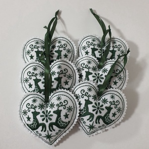 Skandináv stílusú hímzett filc dísz - Meska.hu