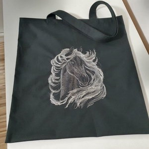 Lovas 2 hímzett vászontáska  - Meska.hu