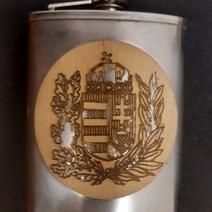 Furnérozott flaska, Otthon & Életmód, Konyhafelszerelés, tálalás, Flaska, csatos üveg, Gravírozás, pirográfia, Mindenmás, MESKA