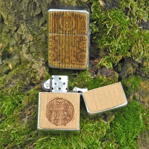 Zippwood fa burkolatú vihargyújtó, Otthon & Életmód, Dekoráció, Asztal és polc dekoráció, Hamutál, öngyújtó, pipa, Famegmunkálás, Gravírozás, pirográfia, MESKA