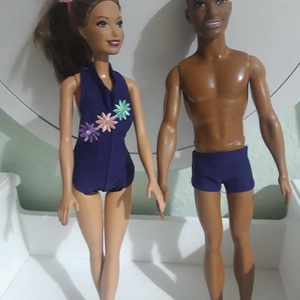 Trendi fürdőruha Barbie és Ken típusú babáknak - játék & sport - baba & babaház - barbie ruhák - Meska.hu