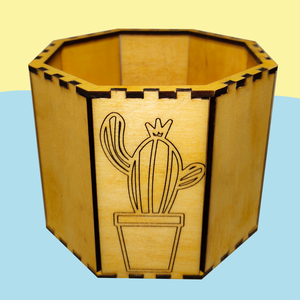 Virág mintás fa kaspó - otthon & életmód - dekoráció - Meska.hu