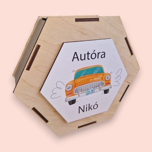 Ajándék pénzgyűjtő persely autóra egyedi névvel - otthon & életmód - dekoráció - asztal és polc dekoráció - persely - Meska.hu