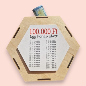 Pénzgyűjtő doboz, százezer forint egy hónap alatt - otthon & életmód - dekoráció - asztal és polc dekoráció - persely - Meska.hu
