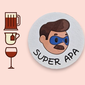 Poháralátét, super apa - Meska.hu