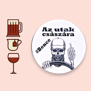 Egyedi poháralátét, az utak császára, Otthon & Életmód, Konyhafelszerelés, tálalás, Tálalás, Tányér- és poháralátét, Decoupage, transzfer és szalvétatechnika, Famegmunkálás, MESKA