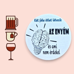 Vicces poháralátét ajándék, Otthon & Életmód, Konyhafelszerelés, tálalás, Tálalás, Tányér- és poháralátét, Decoupage, transzfer és szalvétatechnika, Famegmunkálás, MESKA