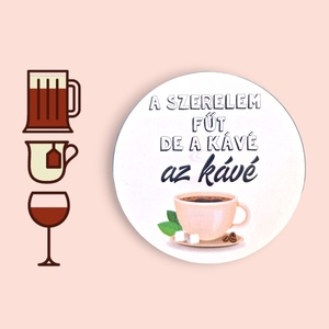Kávés poháralátét, Otthon & Életmód, Konyhafelszerelés, tálalás, Tálalás, Tányér- és poháralátét, Decoupage, transzfer és szalvétatechnika, MESKA