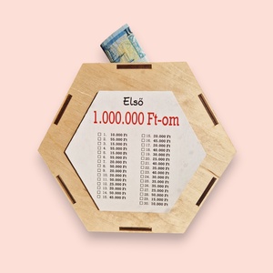 Első egymillió forintom persely - otthon & életmód - dekoráció - asztal és polc dekoráció - persely - Meska.hu