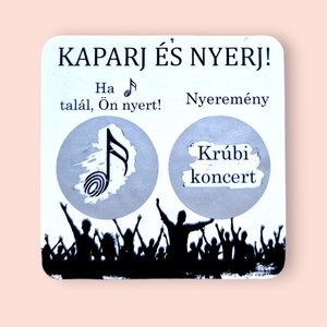 Kaparós koncertjegy - karácsony - karácsonyi ajándékozás - karácsonyi képeslap, üdvözlőlap, ajándékkísérő - Meska.hu