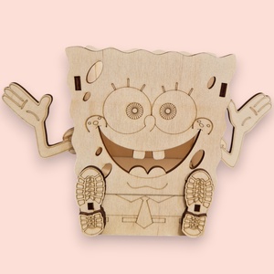 Spongebob tolltartó - otthon & életmód - papír, írószer - tolltartó & ceruzatekercs - Meska.hu