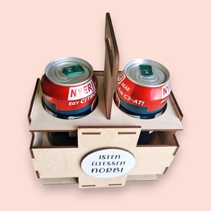 Sörtartó ajándék egyedi névvel - esküvő - emlék & ajándék - szülőköszöntő ajándék - Meska.hu