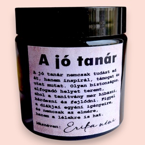 Illatgyertya tanároknak egyedi névvel - karácsony - karácsonyi lakásdekoráció - karácsonyi illatgyertya, mécses - Meska.hu