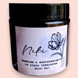 Illatgyertya születésnapra egyedi névvel - karácsony - karácsonyi lakásdekoráció - karácsonyi illatgyertya, mécses - Meska.hu