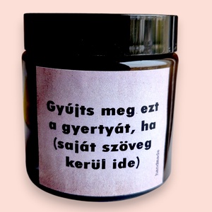 Illatgyertya egyedi felirattal - karácsony - karácsonyi lakásdekoráció - karácsonyi illatgyertya, mécses - Meska.hu