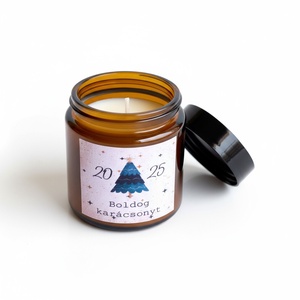 Illatgyertya karácsonyi ajándék, Karácsony, Karácsonyi lakásdekoráció, Karácsonyi illatgyertya, mécses, Gyertya-, mécseskészítés, MESKA