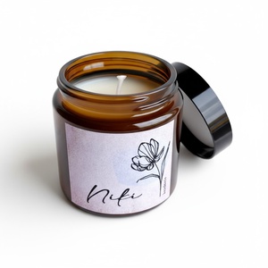 Illatgyertya egyedi névvel, Karácsony, Karácsonyi lakásdekoráció, Karácsonyi illatgyertya, mécses, Gyertya-, mécseskészítés, MESKA