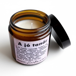 Illatgyertya tanároknak egyedi névvel, Karácsony, Karácsonyi lakásdekoráció, Karácsonyi illatgyertya, mécses, Gyertya-, mécseskészítés, MESKA