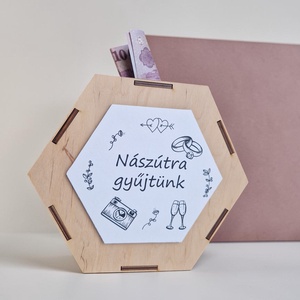 Nászútra gyűjtünk persely - esküvő - emlék & ajándék - doboz - Meska.hu