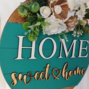Home sweethome ajtó kopogtató  - otthon & életmód - dekoráció - ajtó- és ablak dekoráció - ajtódísz & kopogtató - Meska.hu