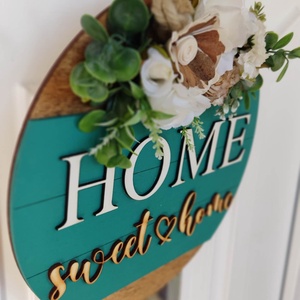 Home sweethome ajtó kopogtató  - otthon & életmód - dekoráció - ajtó- és ablak dekoráció - ajtódísz & kopogtató - Meska.hu