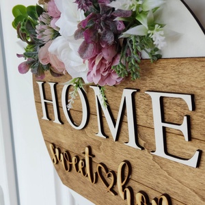 Romantikus Home sweet  home ajtó kopogtató  - otthon & életmód - dekoráció - ajtó- és ablak dekoráció - ajtódísz & kopogtató - Meska.hu