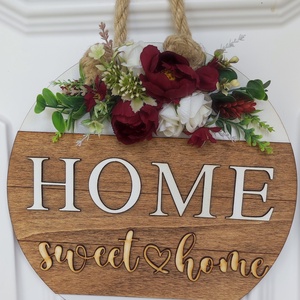 Bordó HOME sweethome - otthon & életmód - dekoráció - ajtó- és ablak dekoráció - ajtódísz & kopogtató - Meska.hu