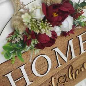 Bordó HOME sweethome - otthon & életmód - dekoráció - ajtó- és ablak dekoráció - ajtódísz & kopogtató - Meska.hu