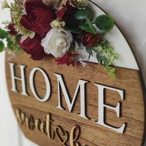 Bordó HOME sweethome - otthon & életmód - dekoráció - ajtó- és ablak dekoráció - ajtódísz & kopogtató - Meska.hu