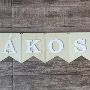 Dzsungel zászló névtábla - otthon & életmód - babaszoba, gyerekszoba - gyerek névtábla - Meska.hu