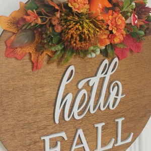 Hello fall kopogtató - otthon & életmód - dekoráció - ajtó- és ablak dekoráció - ajtódísz & kopogtató - Meska.hu